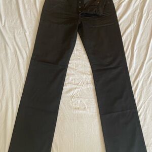 7 For All Mankind Black Straight Men Jeans
